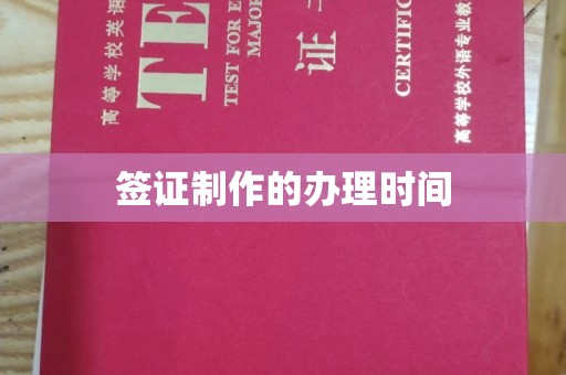 九龙坡签证制作的办理时间