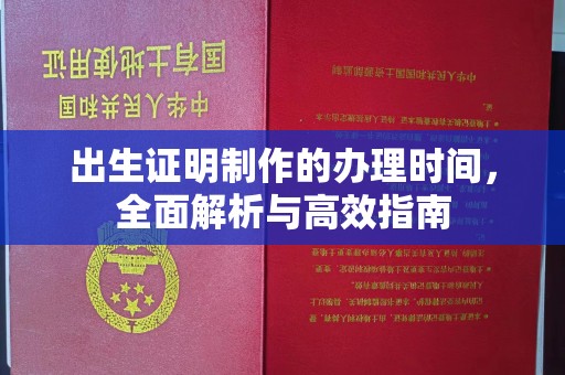 九龙坡出生证明制作的办理时间，全面解析与高效指南