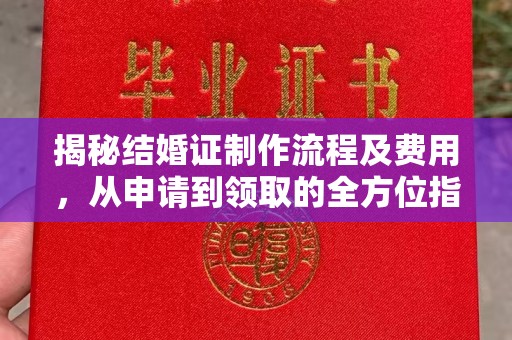 九龙坡揭秘结婚证制作流程及费用，从申请到领取的全方位指南