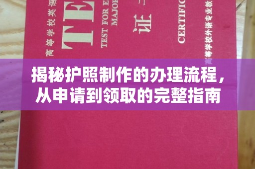 九龙坡揭秘护照制作的办理流程，从申请到领取的完整指南