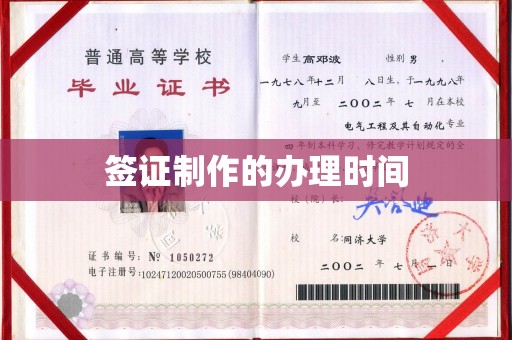 九龙坡签证制作的办理时间